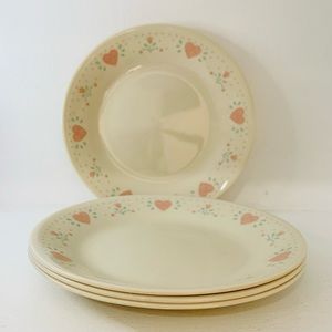 Vintage Corelle Forever Yours Salad Dessert Plates Set of 4